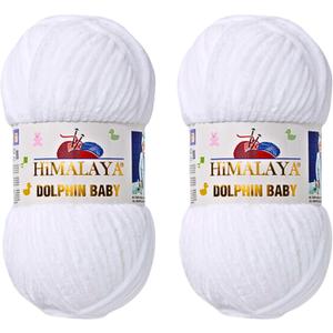 Himalaya Dolphin Baby Yarn Knitting Yarn 2 Skeins 264 Yards 2x100gram Super Bulky Baby Blanket Yarn (80301)