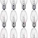 WokHok 7 Watt Night Light Bulbs and Salt Lamps Replacement Bulbs,C7/7 Watt/120 V/45 Lumen,E12 Candelabra Base Light Bulbs,Warm White - Dimmable,10 Pack