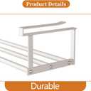 Under-Shelf Expandable Shoe Rack Organizer, White Metal, 40-70cm Width Adjustable, Cabinet Storage for Closet (1 Pcs)