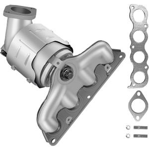 [Front]FortunaFlow Exhaust Manifold Catalytic Converter Compatible with Sonata 2009-2014,Kia Optima 2009-2020 2.4L Replace 674021(EPA Compliant high flow standard)