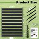 38" W x 48" H 2 Panels Air Conditioner Fence Screen, Metal Privacy Fence for Outside Unit, Pool Equipment Enclosure Trash Can Fence, No Dig Backyard Fencing for Outdoor