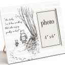 Going Away Gifts Classic Pooh Bear Picture Frame, Farewell Gifts for Friends Sisters Besties, Saying Goodbye So Hard Photo Frame for 4 x 6 Inch Photo