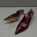 heelchic Slingback Heels for Women Pointed Toe Stiletto Heel Closed Toe Pumps Slip on High Heels 2.95 inch Dress Pumps (Wine Red), Size 9