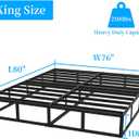 Awesofurni King Box Spring, 8 Inch King Size Box Spring Only, 3000 lbs Heavy Duty Metal Frame Mattress Foundation with Fabric Cover, Easy Assembly-Noise Free