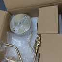 Vintage Battery Operated Wall Sconce Set of 2, Wireless Wall sconces with Magnetic RGB Bulbs, Rechargeable Wall Light with Flower Green Lampshade for Bedroom Living Room Hallway Wall Decor