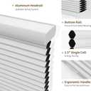 Joydeco Cordless Blackout Cellular Shades, 30" W x 64" H, White | Blackout Honeycomb Blinds for Windows，Cordless with Free Stop System, Thermal Insulated & UV Protection for Home & Office