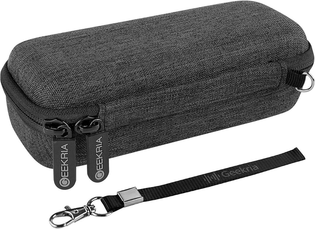 Geekria Shield Speaker Case Compatible with Anker Soundcore Cover, Replacement Hard Shell Portable Speaker Protective Carrying Bag with Cable Storage Keychain Hook (Grey)