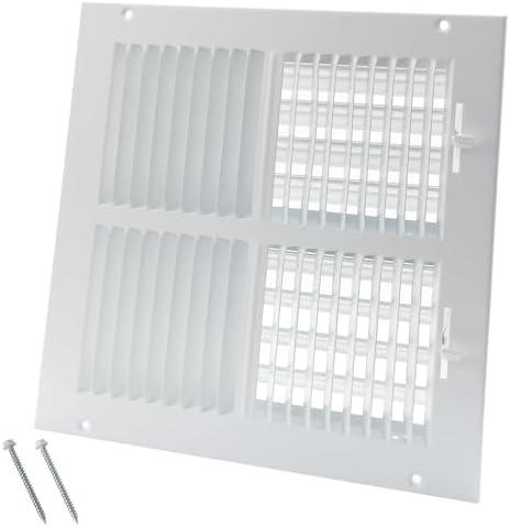 14 x 12 Inch [Duct Opening] Air Vent Covers for Wall or Ceiling - High Airflow 2 Way Steel Ventilation - Adjustable Wall/Ceiling Register,  [Overall Dimensions]