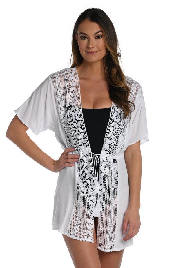 La Blanca Women's Kimono Swimsuit Cover Up (X-Small)