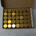 35Pcs 20ml Empty Tiny Jars Small Glass Vials with Lids Lab Sample Vials Refillable Mini Glass Bottles with Golden Aluminum Screw Caps for DIY Crafts Essential Oils Storage Wedding Decoration