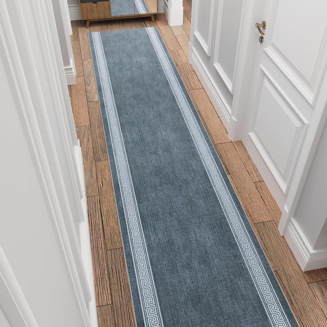 Ottomanson 3x12 Hallway Washable Runner Rug – Non-Slip Indoor Entryway Rug