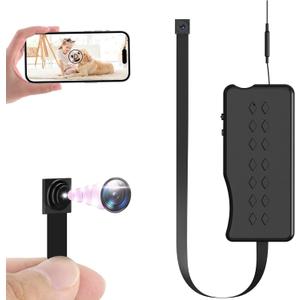 1080P Mini Hidden Camera with APP  Wireless DIY Spy Cam, Motion Detection Alerts, 128GB SD Card Support, Rechargeable Battery, for Office or Indoor Use