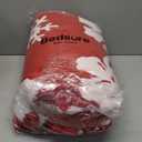 Bedsure Fluffy Christmas Duvet Cover Set - Winter Warm 3 Pieces King Size Ultra Soft Plush Shaggy Bedding Set with Bell Candy Sticks Patten, Red