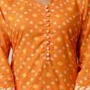 JG JAI GOVINDAM Indian Kurtis for Women Salwar Kameez Suit Set Indian Dresses Chikankari White Kurti Pant & Dupatta Set (Orange, XXL)
