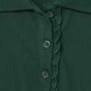 The Children's Place Girls' Short Sleeve Ruffle Pique Polo (Green, L)