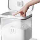 LivLab Mker Laundry Detergent Dispenser with One-Press Lid,Clear PET powder container with Measuring Cup, pods container 11L/25Lbs/400oz(540 Pods)