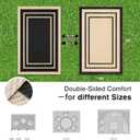 OLANLY Outdoor Rug 4x6 ft Waterproof, Reversible Outdoor Plastic Straw Rug, RV Mat, Indoor Outdoor Carpet Clearance for Patio, Camping, Balcony, Deck, Backyard, Black & Beige
