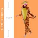 Adult Onesie Pajamas Unisex Animal One-Piece Cartoon Costume Cosplay Homewear Sleepwear Partywear For Men Women (Orange, M)