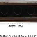 PATIKIL Coin Display Case, 3 Slots Coin Presentation Display Box Coin Box Coin Case with Coin Holder Fit 38-44.5mm Coin for Silver Dollar Collectors, Brown