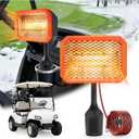 48V Golf Cart Heater Golf Cart Accessories, 400W Safe & Fast Heating Electric Heaters for Golf Cart, Battery Operated Heater with 360 Adjustable Angle Carbon Fiber Heating for Club Car/Yamaha/EZGO