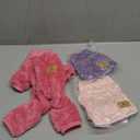 XPUDAC 3 Pack Dog Sweater Dog Winter Clothes for Small Dogs Girl Fleece Pet Pajamas for Winter Christmas-S Purple ,Hot Pink, Pink