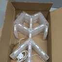 Brightown Christmas Snowflake Lights Outdoor, 108 LED 36" Folding Big Snowflake Hanging Lights, Waterproof Christmas Decorations for Window, Indoor House, Porch, Eave, Pergola, Warm White