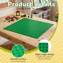 Classic Green Baseplates Squares Compatible with LEGO Baseplate 48x48, Foundation to Build, Play, and Display Brick Creations, Made of Strong Plastic, Simple to Clean and Reuse