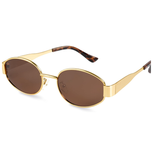 livho 2025 Trendy Oval Sunglasses - Stylish Polarized Shades for Everyday - Retro Metal Frames