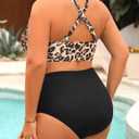 Yonique Womens Plus Size Bikini High Waisted Swimsuits Two Piece Bathing Suits Tummy Control Swimwear, 18W