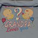 Pink Or Blue Grandpa Loves You - Gender Reveal Baby Shower T-Shirt XL Blue
