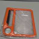 5X 10X Full Page Magnifying Glass for Reading, Rechargeable with 48 Adjustable LED Lights & 3 Light Modes, Comfort-Grip & Lightweight Handheld Magnifier for Seniors, Reading Aid, Low Vision(Orange)