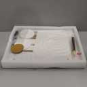 Pearl White 2PCs Large Drying Stone for Kitchen Counter, Stone Dish Drying Mat for Kitchen Counter, Quick Dry Mat with Non-slip Feet