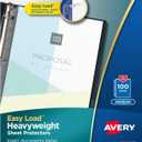 Avery Clear Heavyweight Sheet Protectors, Non-Glare, Easy Load, 100 Document Protectors (74102)