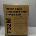 iSpring T32M Pressurized Water Storage Tank with Ball Valve for Reverse Osmosis RO Systems, 4 Gallon, 1/4" Tank Valve Included, White