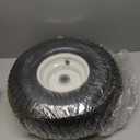 15x6.00-6nhs Lawn Mower Front Tire 4 Ply Tubeless 15x6x6 Lawn Mower 570 Lbs Tire and Wheel with 3/4" Bushing and 6 Spacers, Replacement for Garden Lawn Tractor Riding Lawn Mower, 1 Pack (White)