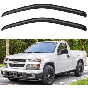 Window Visors Rain Guards for 2004-2012 Chevy Colorado/GMC Canyon Regular Cab, Out-Channel Window Vent Wind Deflectors Visors Shades for 04-12 Colorado/Canyon Standard Cab