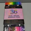 Dual Markers Brush Pens Stocking Stuffers, 36 Art Markers Christmas Gifts for Teens, Double Tip Colored Pen for Adult Coloring Books Art Suppliers