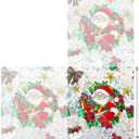 Christmas Window Stickers for Glass Rainbow Privacy Film Stained Stickers Santa Claus Window Film Christmas Balls Design Windows Decals for Home Party Supplies Glass Display Decor 17x 39.3 Inch (Style 14)