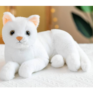LoYuSenn 12 Inch White Cat Stuffed Animal Plush Toys
