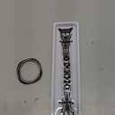 Bling Band with Case Compatible for Samsung Galaxy Watch 8 40mm 44mm, Women Diamond Butterfly Metal Bracelet Rhinestone Strap with Protector Case (Black)