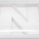 WENPACK 12.5" Cardboard Fillable Letter Shaped Mache Charcuterie Fillable Sweets Candy Dish Box with Clear Lid (White,N)