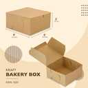 Fit Meal Prep 25 Pack Kraft Bakery Boxes, 6 x 6 x 3 Inches Brown Pastry Boxes, Cardboard Treat Boxes Pie Boxes Cookie Boxes Dessert Boxes for Cupcakes, Chocolates, Donuts, Macarons