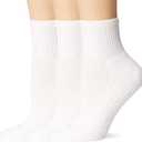 HUE Women's Air Sport 3 Pair Pack Mini Crew Socks (White), One Size