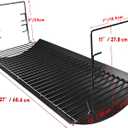 Uniflasy 27 Inches Ash Pan Replacement for Chargriller 1224, 1324, 2121, 2222, 2727, 2828, 2929 Charcoal Grills, Charbroil Replacement Part 17302056 Grill Grates with 2pcs Fire Grate Hanger