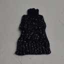 KYEESE Dog Sweater Winter Dog Clothes Pullover Warm Dogs Coat Turtleneck Knitwear Sweater with Golden Yarn for Small Dogs, Navy Blue, Small