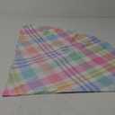 AEIOAE Spring Easter Tablecloth Round 70 x 70 Inch, Watercolor Buffalo Check Plaid Table Cloth Washable Spring Holiday Table Cover for Home Party Picnic Dinner Decor