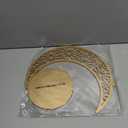DoubleFill Golden Wooden Ramadan Table Centerpiece Crescent Moon Hollow Star Ornament for Ramadan Decor Islamic Gifts