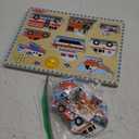 Melissa & Doug Vehicles Sound Puzzle  8-Piece Wooden Peg Puzzle with Light-Activated Sounds, Music Learning Toy for Toddlers and Preschoolers Ages 2+