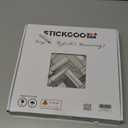 STICKGOO Herringbone Peel and Stick Backsplash, 10 Sheets PVC Kitchen Backsplash, Faux Wood Stick on Tiles for Kitchen (Gold wood grain marble)