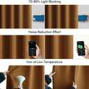 MIULEE Golden Brown Back Tab Blackout Curtains 120 Inch Long 2 Panels Set for Bedroom, Rod Pocket/Pinch Pleated Extra Long Thermal Insulated Living Room Darkening Light Blocking 10FT Drapes